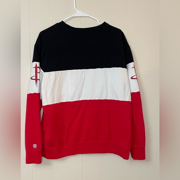 Houston Rockets Women's Colorblock Sweatshirt - Red, White, and Black - Picture 4 of 5